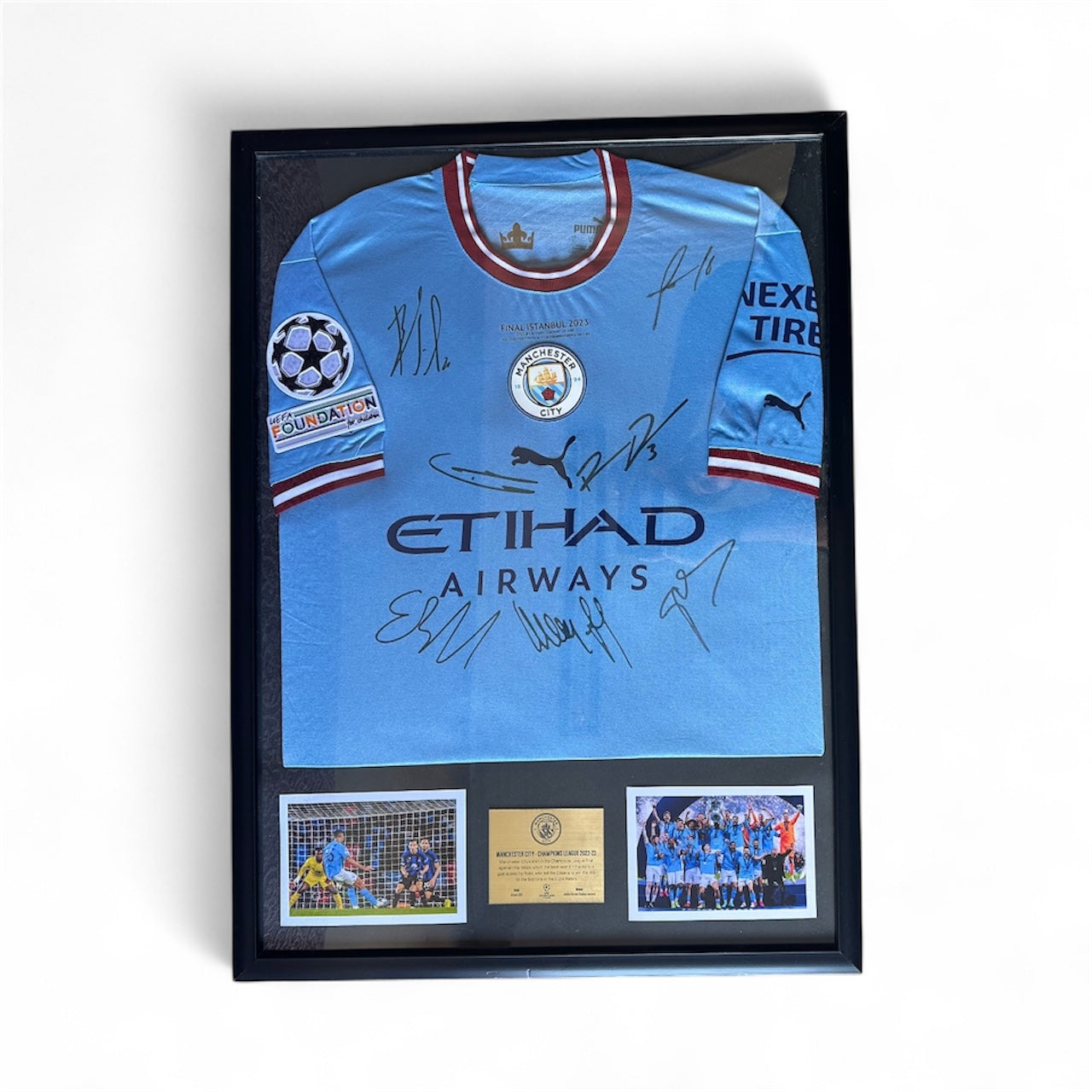 Autographed Man city players 2023 UCL FINAL