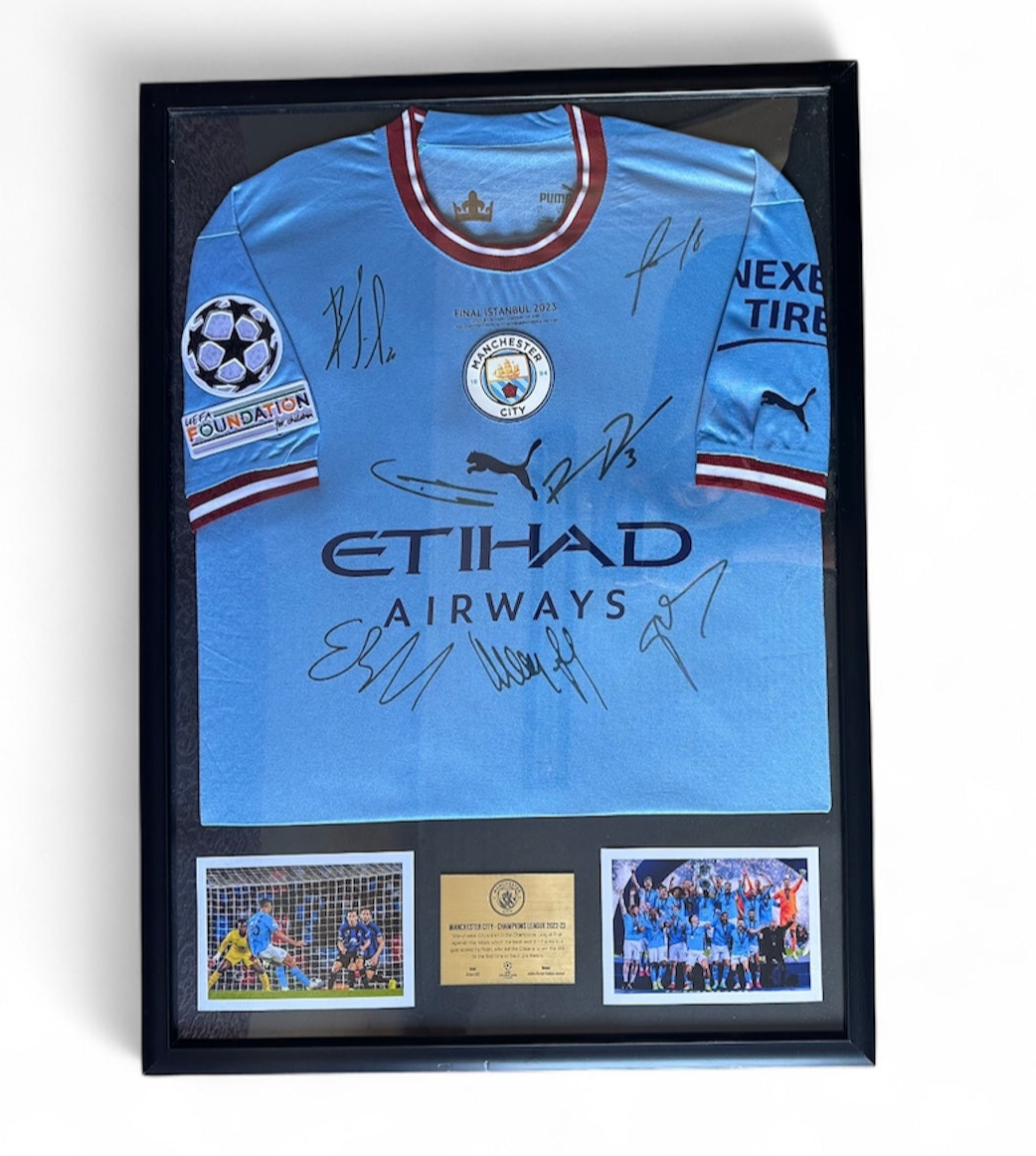 Autographed Man city players 2023 UCL FINAL