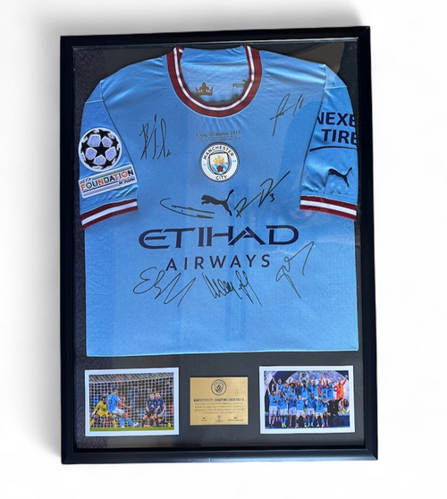 Autographed Man city players 2023 UCL FINAL