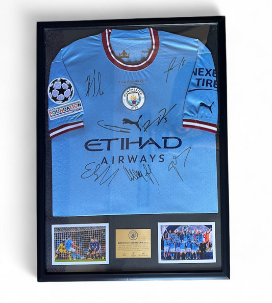 Autographed Man city players 2023 UCL FINAL
