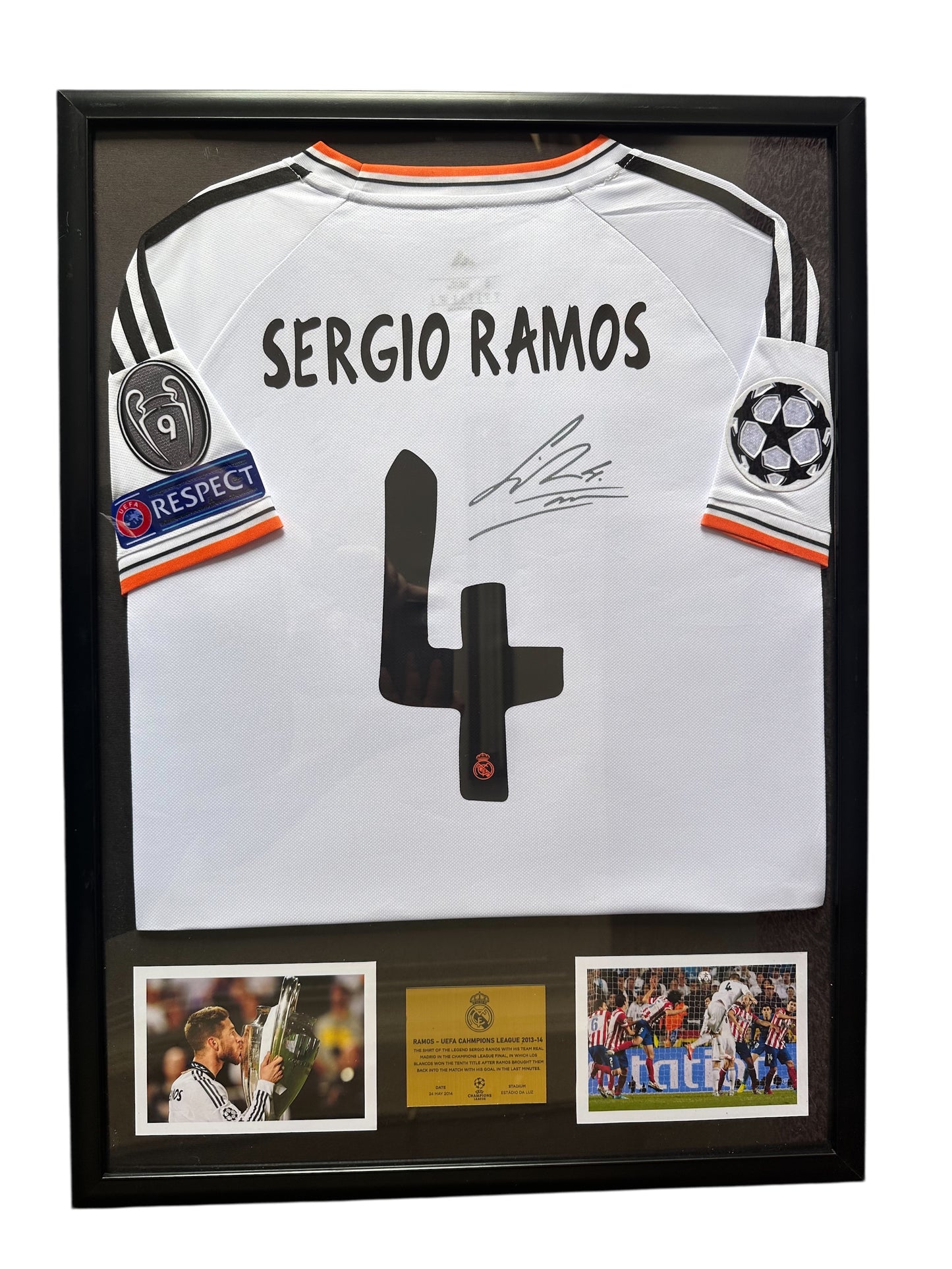 Autographed Sergio Ramos 2014 UCL FINAL GOAL #10