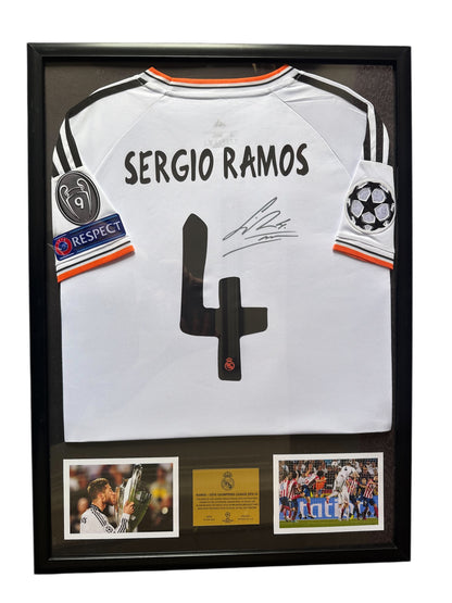 Autographed Sergio Ramos 2014 UCL FINAL GOAL #10
