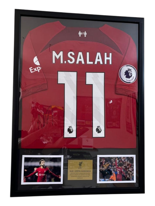M.Salah 2023 edition Autographed Framed jersey / (75×55 cm)
