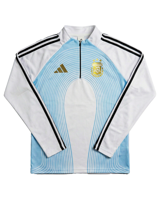 Argentina white blue track top