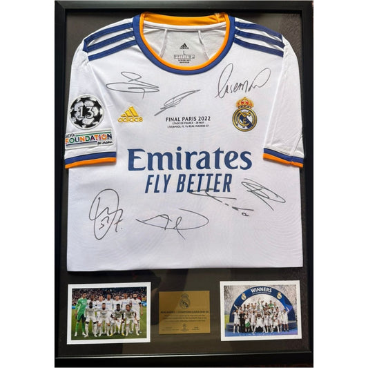 Autographed Real Madrid players UCL 2022 FINAL