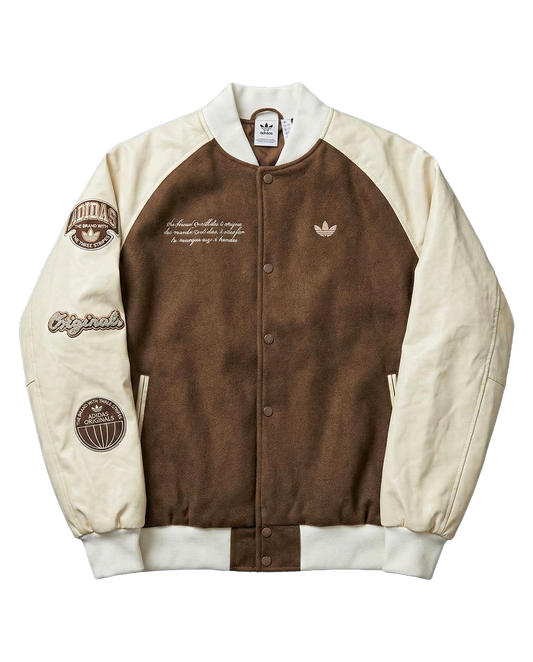 Adidas Originals Varsity Jacket - Brown/Cream